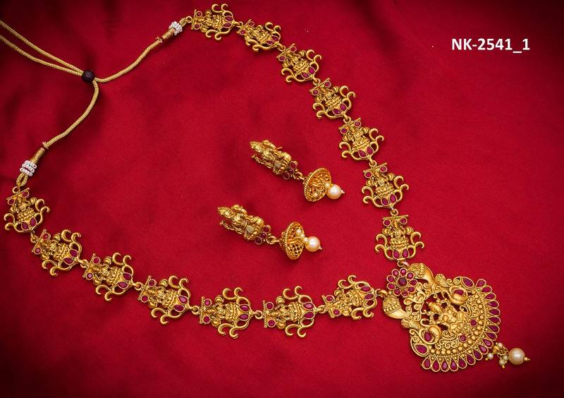 multicolor Traditinal Gold Plated Alloy Necklace