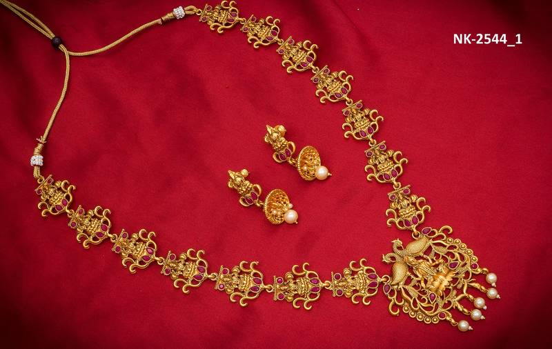 multicolor Traditinal Gold Plated Alloy Necklace