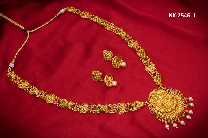 multicolor Traditinal Gold Plated Alloy Necklace