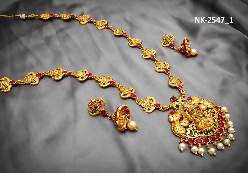 multicolor Traditinal Gold Plated Alloy Necklace