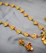 multicolor Traditinal Gold Plated Alloy Necklace