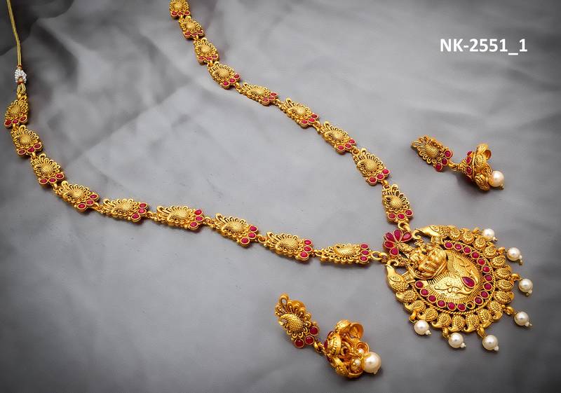 multicolor Traditinal Gold Plated Alloy Necklace