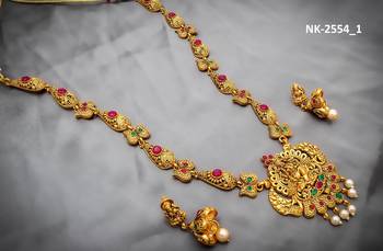 multicolor Traditinal Gold Plated Alloy Necklace 1