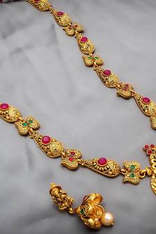 multicolor Traditinal Gold Plated Alloy Necklace