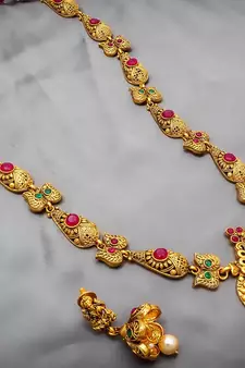multicolor Traditinal Gold Plated Alloy Necklace