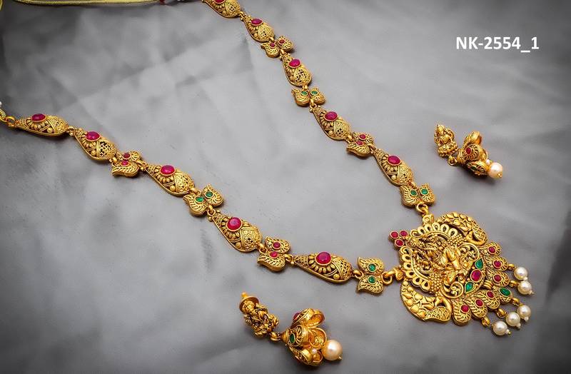 multicolor Traditinal Gold Plated Alloy Necklace