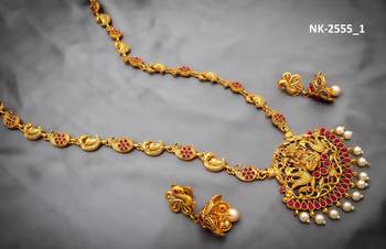 multicolor Traditinal Gold Plated Alloy Necklace 1