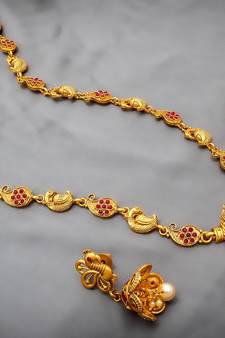 multicolor Traditinal Gold Plated Alloy Necklace