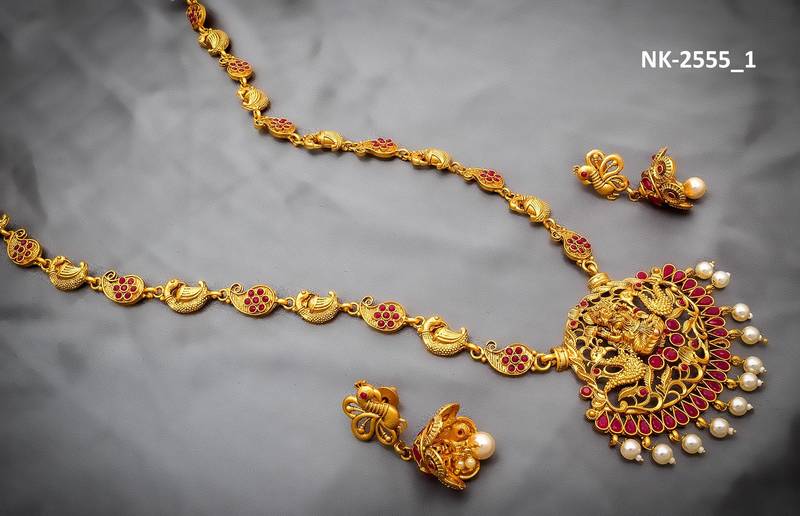 multicolor Traditinal Gold Plated Alloy Necklace