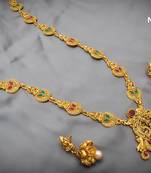 multicolor Traditinal Gold Plated Alloy Necklace