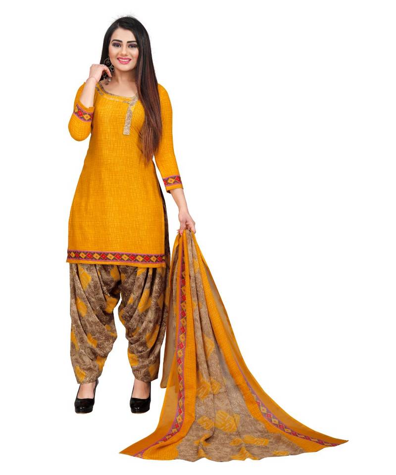 yellow printed leon patiyala patiyala top  & bottom with duptta