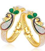 Gold meenakari Yellow Gold Brass bangle