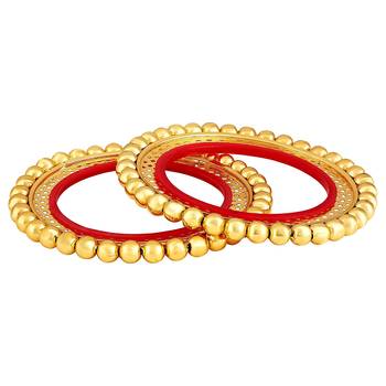 Gold gold plated Yellow Gold Shell bangle 1