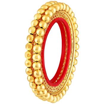 Gold gold plated Yellow Gold Shell bangle 2