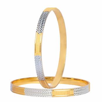 Gold gold plated Yellow Gold Brass bangle 1
