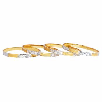 Gold gold plated Yellow Gold Brass bangle 2