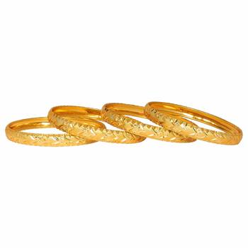Gold gold plated Yellow Gold Brass bangle 1