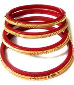 Red gold plated Yellow Gold Shell bangle