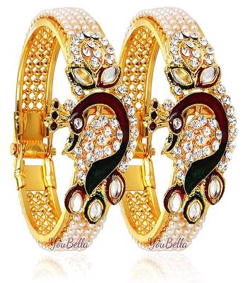 Gold meenakari Yellow Gold Brass bangle 1