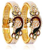 Gold meenakari Yellow Gold Brass bangle