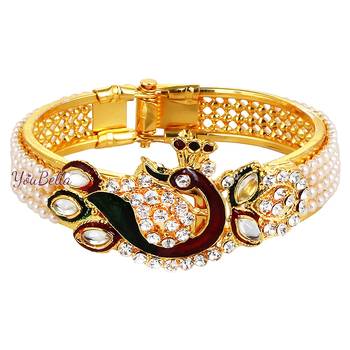 Gold meenakari Yellow Gold Brass bangle 2