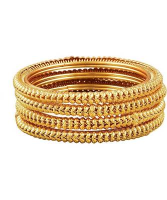 Gold gold plated Yellow Gold Brass bangle 1