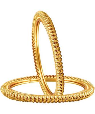 Gold gold plated Yellow Gold Brass bangle 2