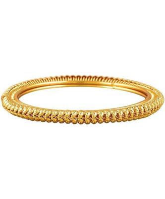 Gold gold plated Yellow Gold Brass bangle 3