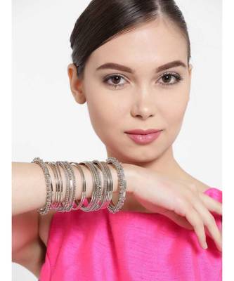Silver silver plated Silver Metal bangle 1