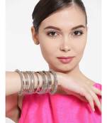 Silver silver plated Silver Metal bangle