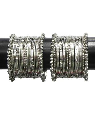 Silver silver plated Silver Metal bangle 2