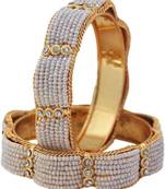 Gold pearl Yellow Gold Brass bangle