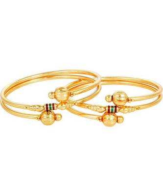 Gold gold plated Yellow Gold Brass bangle 2