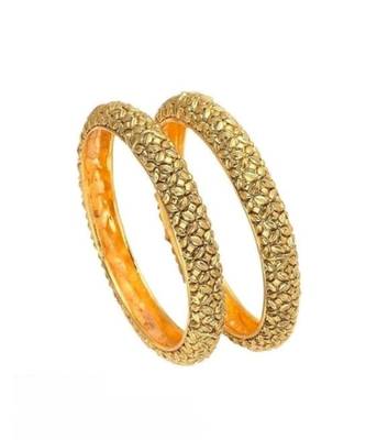 Gold gold plated Yellow Gold Brass bangle 1