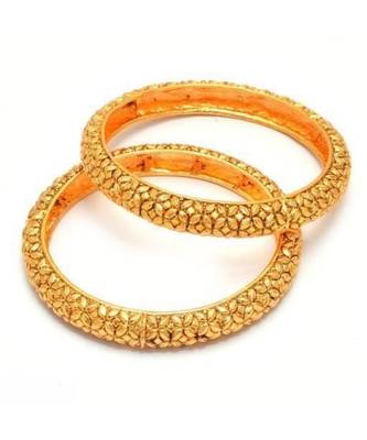 Gold gold plated Yellow Gold Brass bangle 2