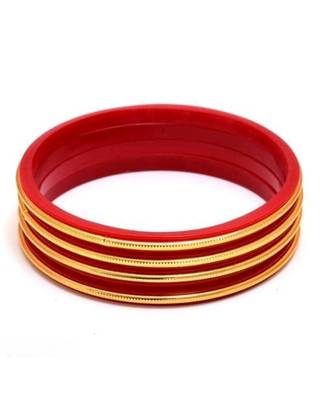 Red gold plated Yellow Gold Shell bangle 1