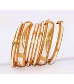 White gold plated Yellow Gold Shell bangle