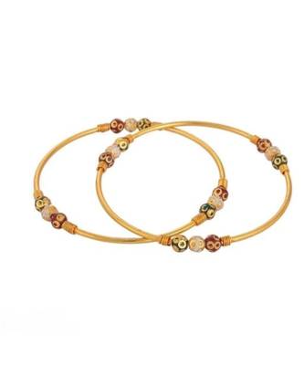 Gold gold plated Yellow Gold Brass bangle 1