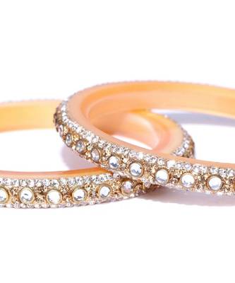 Gold stone Yellow Gold Lac bangle 1