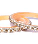 Gold stone Yellow Gold Lac bangle