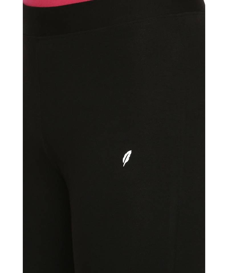 black viscose plain leggings