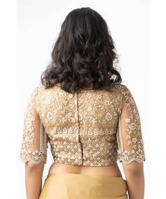 Gold Thread work net Blouse 2