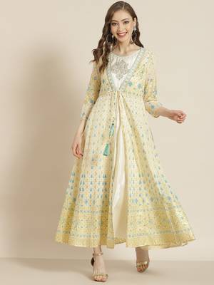 Juniper Ivory Georgette Jacket Style 2 Pc kurti 1