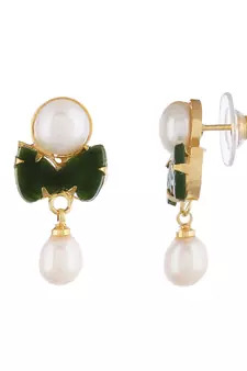 Natural Pearls N colourful Flower Necklace Set