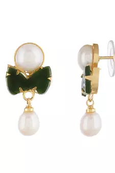Natural pearls N colourful Flower Necklace Set