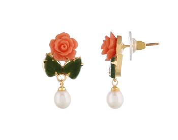 Natural Pearls N colourful Flower Necklace Set 5