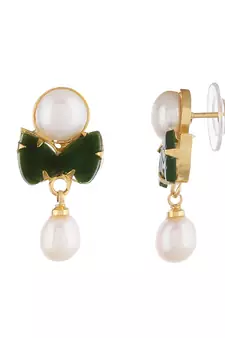 Natural pearls N colourful Flower Necklace Set