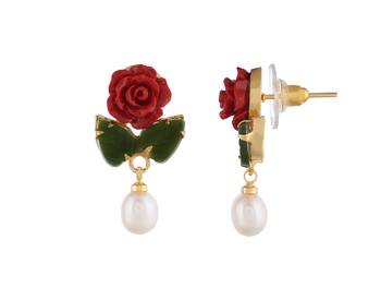 Natural pearls N colourful Flower Necklace Set 2