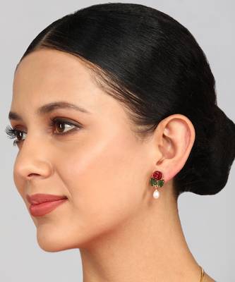 Natural Pearls N colourful Flower Necklace Set 5