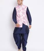 multicolor 3Pc Kurta Harem and waistcoat 